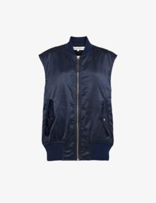Sleeveless ribbed-trim relaxed-fit shell jacket by JW ANDERSON
