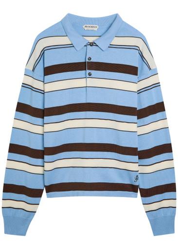 Striped knit polo shirt by JW ANDERSON