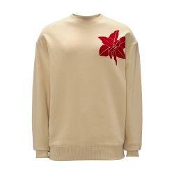 Sweatshirt with flocked flower by JW ANDERSON