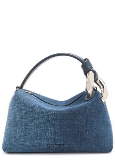 Th JWA Corner denim crossbody bag by JW ANDERSON