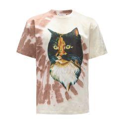 Tie dye t-shirt with cat print by JW ANDERSON