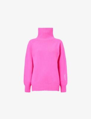 Turtle-Neck Logo-Embroidered Wool Jumper by JW ANDERSON