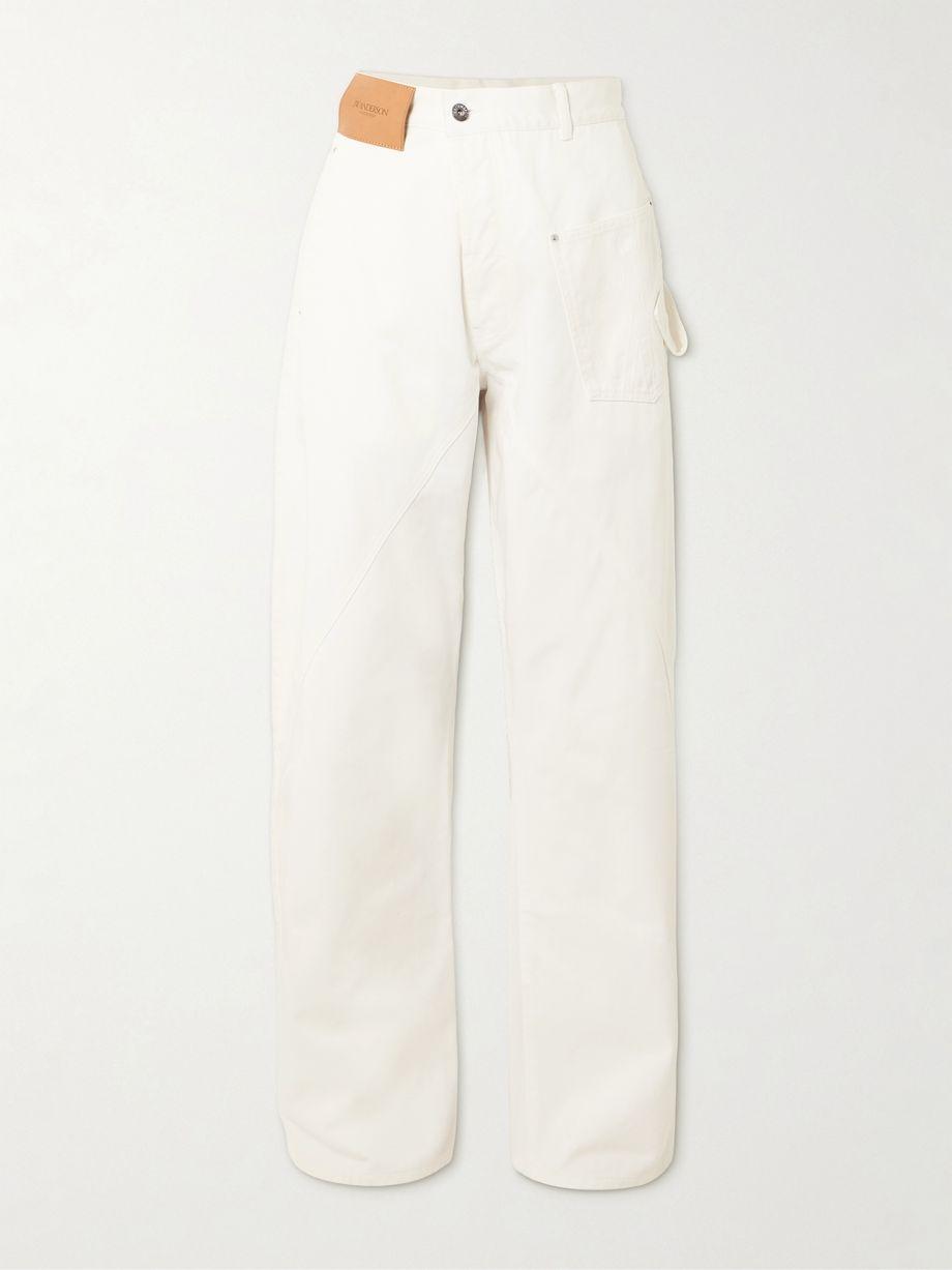 Twisted paneled high-rise jeans by JW ANDERSON