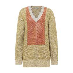 V-neck lace trim sweater by JW ANDERSON