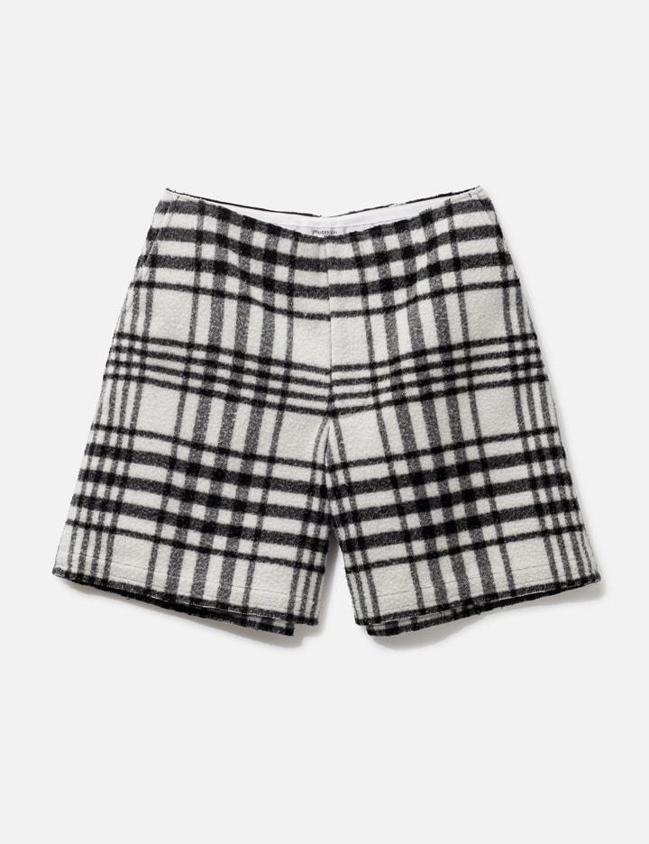 Wide Leg Plaid Wool Shorts by JW ANDERSON