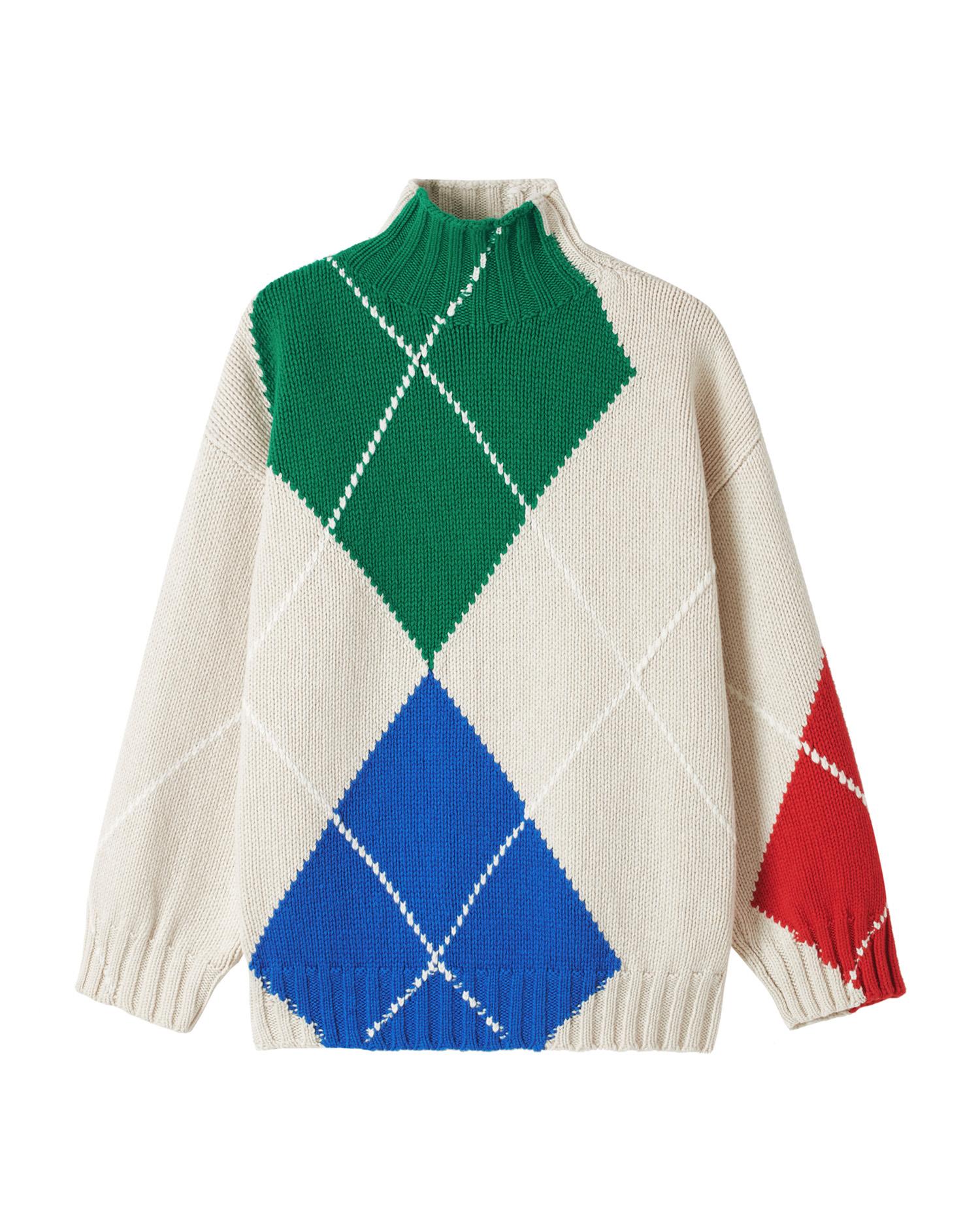 X Pringle turtle-neck argyle jumper by JW ANDERSON