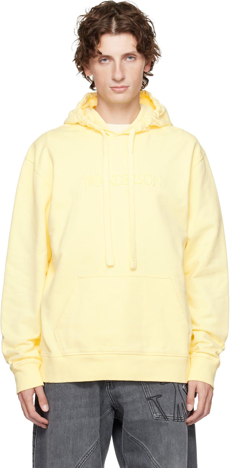 Yellow Logo Embroidery Hoodie by JW ANDERSON