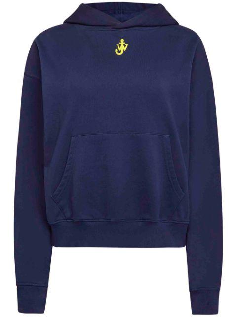 anchor-embroidered hoodie by JW ANDERSON