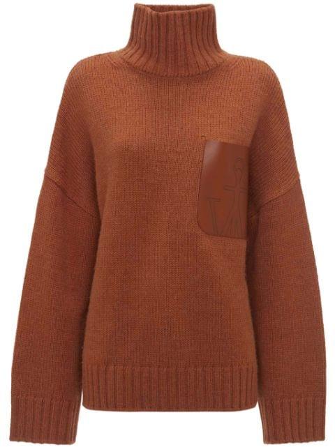 anchor-logo ribbed-knit jumper by JW ANDERSON