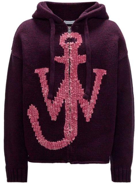 anchor-logo zip hoodie by JW ANDERSON