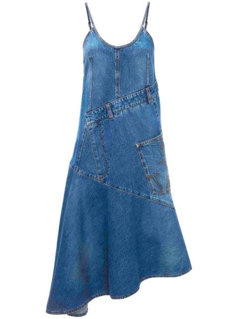 asymmetric cotton denim dress by JW ANDERSON