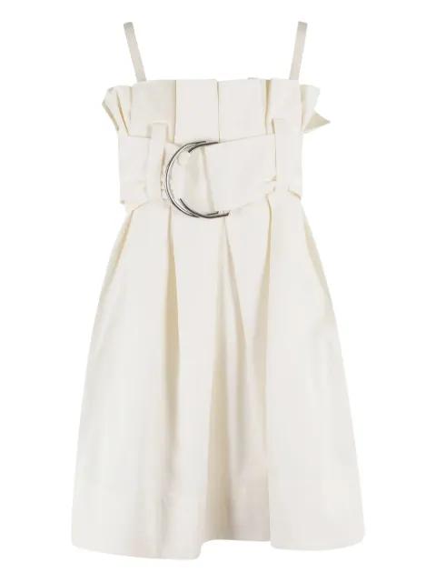 belted pleated mini dress by JW ANDERSON