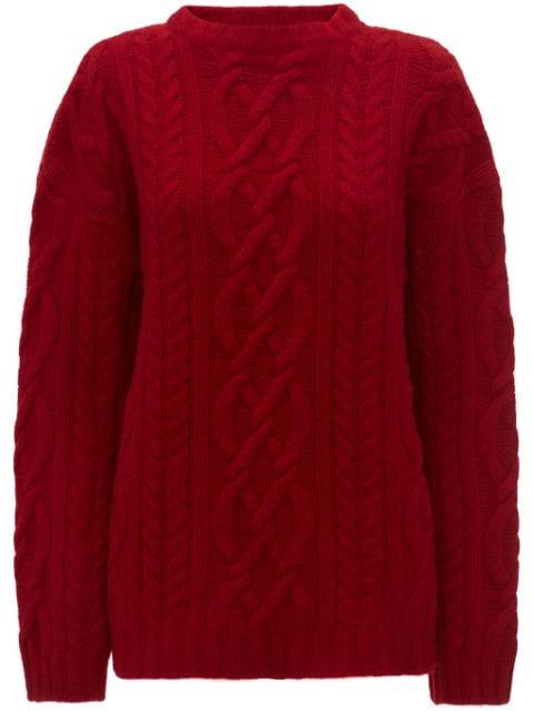 cable-knit crew-neck jumper by JW ANDERSON