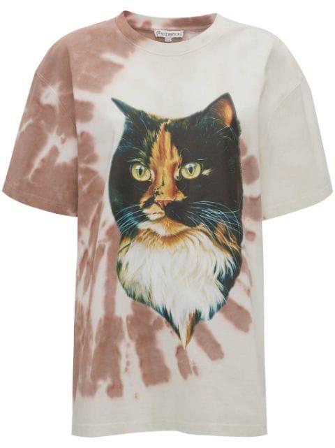 cat-print organic cotton T-shirt by JW ANDERSON