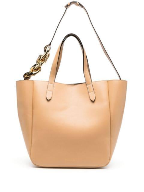 chain-detail leather tote by JW ANDERSON
