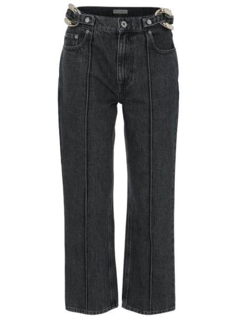 chain-detail straight-leg cropped jeans by JW ANDERSON