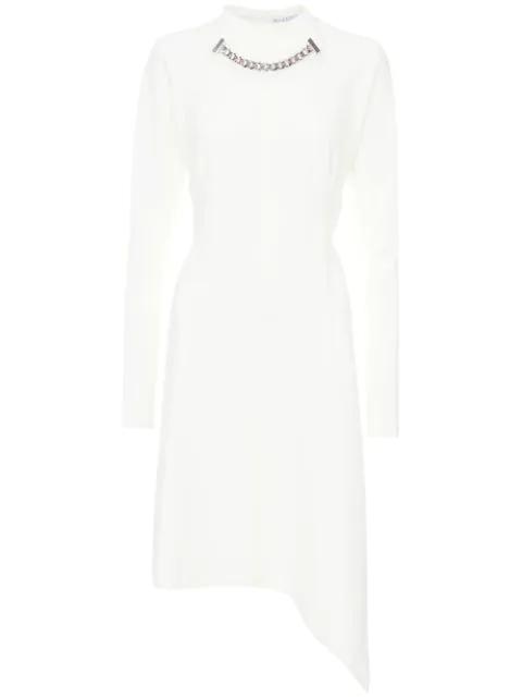 chain-neck asymmetric-hem dress by JW ANDERSON