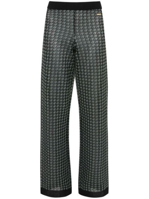 check-pattern logo-plaque trousers by JW ANDERSON