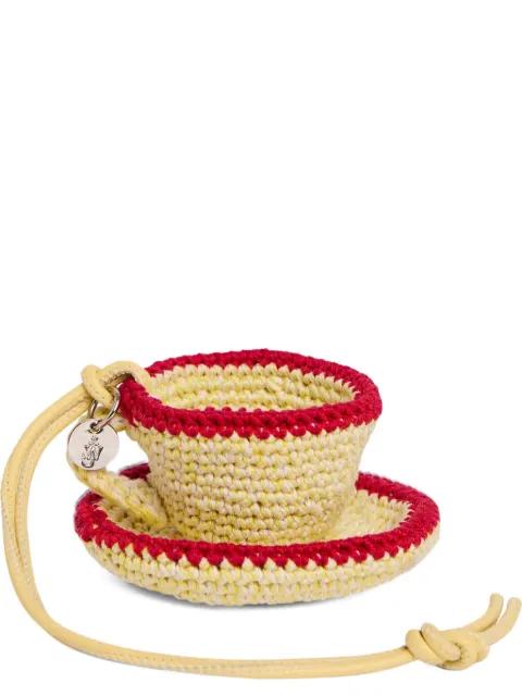 crocheted teacup bag charm by JW ANDERSON