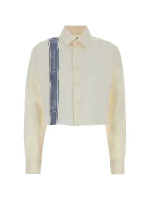 cropped stripe-detail shirt by JW ANDERSON