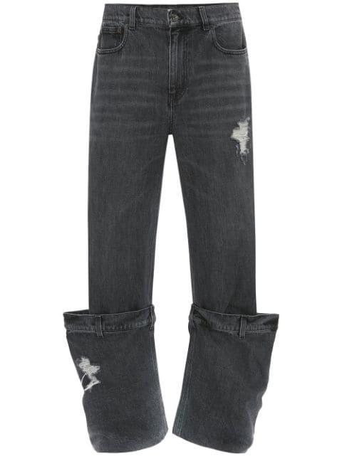 distressed Bucket jeans by JW ANDERSON