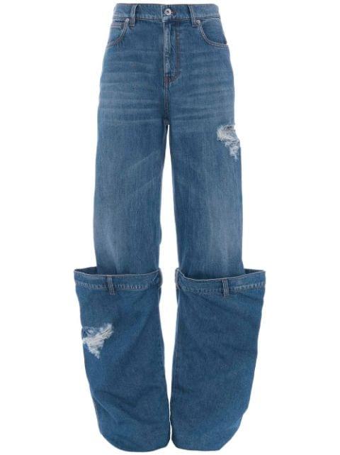 distressed Bucket jeans by JW ANDERSON