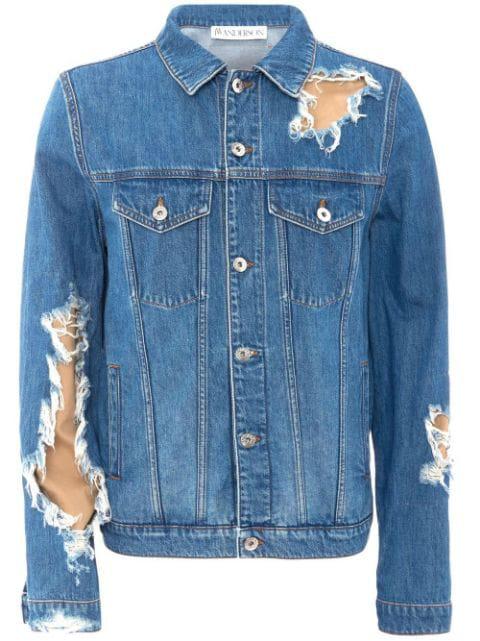 distressed denim jacket by JW ANDERSON