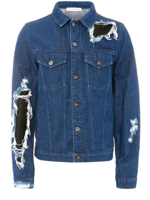distressed -effect denim jacket by JW ANDERSON