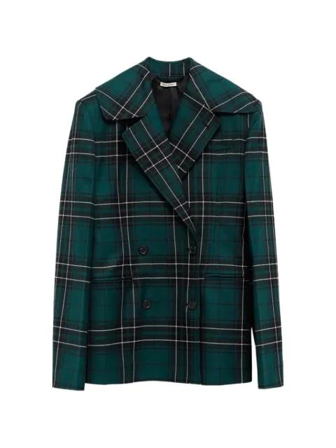 double-breasted plaid blazer by JW ANDERSON