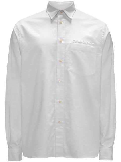 embroidered-logo cotton shirt by JW ANDERSON