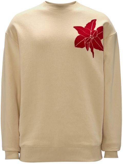 floral-print organic cotton sweatshirt by JW ANDERSON