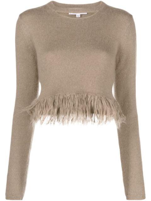 fringed-hem cropped jumper by JW ANDERSON