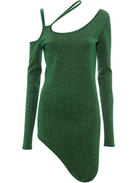 glitter cut-out asymmetric dress by JW ANDERSON