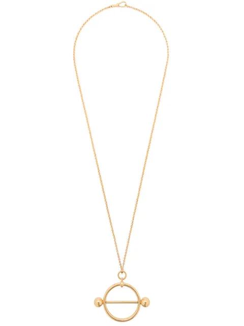 gold Disc pendant by JW ANDERSON
