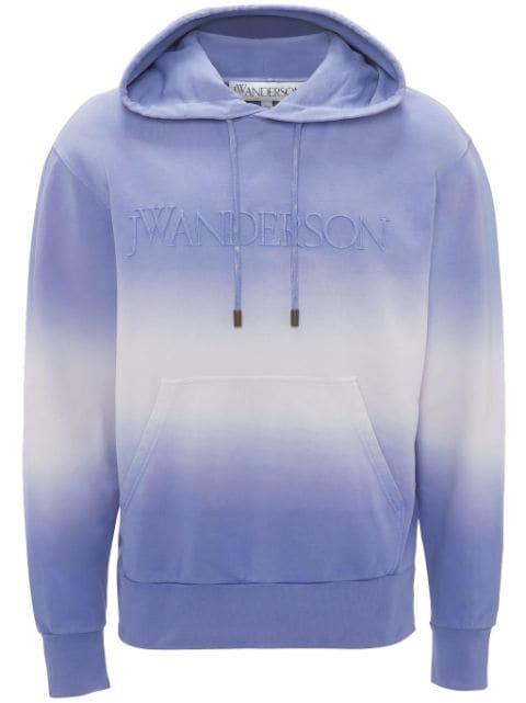 gradient-effect cotton hoodie by JW ANDERSON