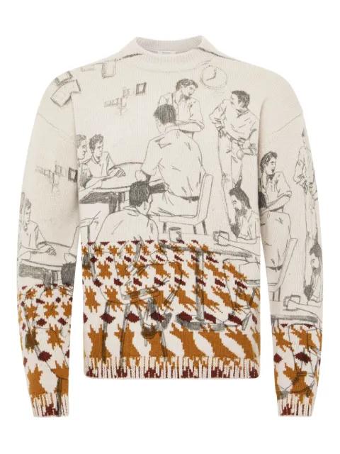 graphic-houndstooth sweater by JW ANDERSON
