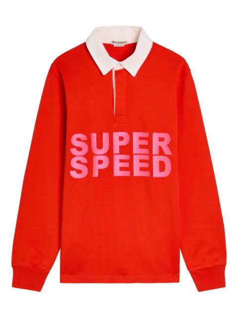 graphic long-sleeved polo top by JW ANDERSON