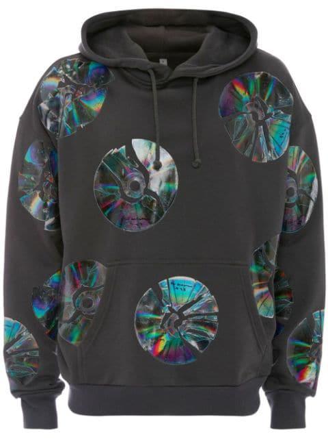 graphic-print cotton hoodie by JW ANDERSON