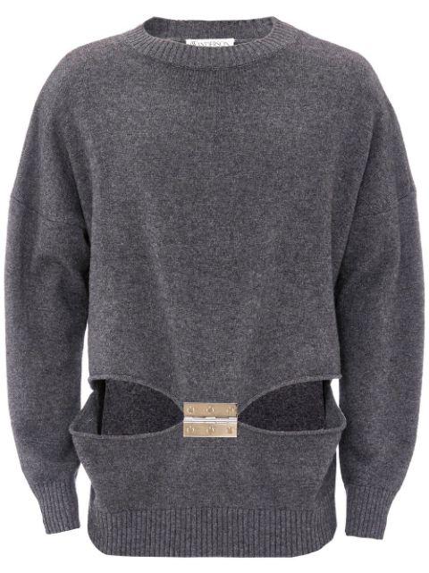 hinge-embellished cut-out jumper by JW ANDERSON