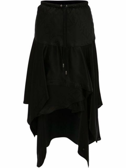layered asymmetric midi skirt by JW ANDERSON