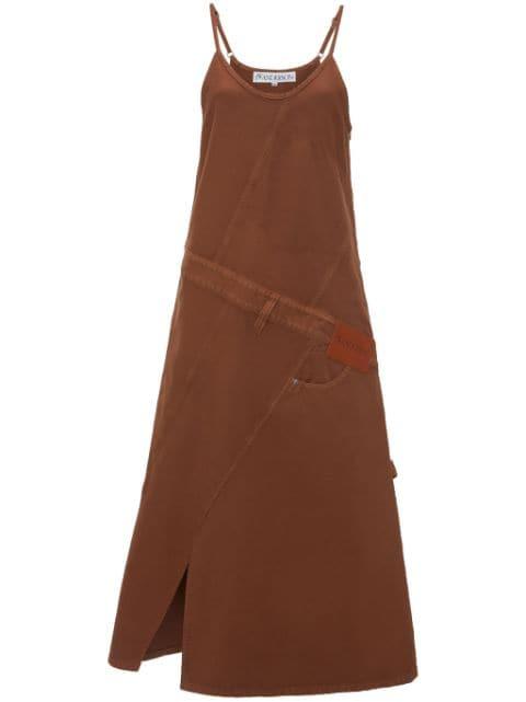 logo-appliqué midi dress by JW ANDERSON