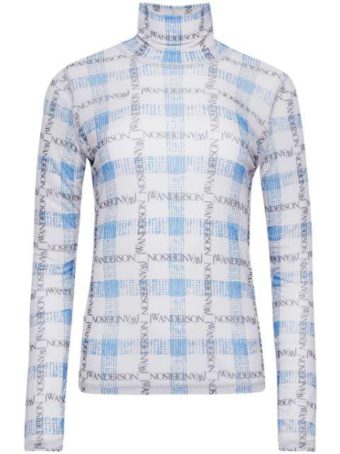 logo check-print top by JW ANDERSON
