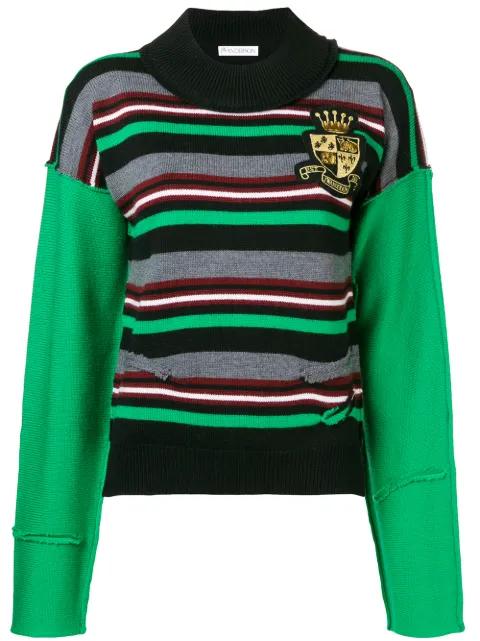 logo crest knitted jumper by JW ANDERSON