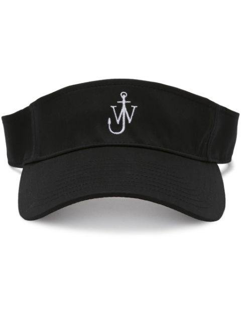 logo-embroidered cotton visor by JW ANDERSON