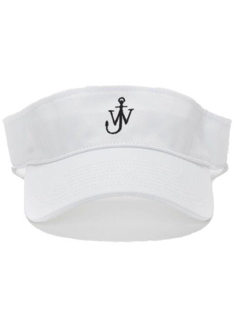 logo-embroidered cotton visor by JW ANDERSON