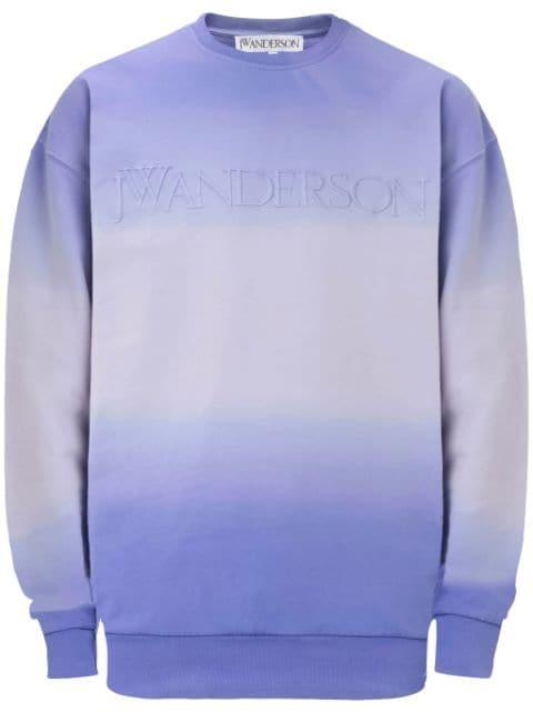 logo-embroidered gradient sweatshirt by JW ANDERSON