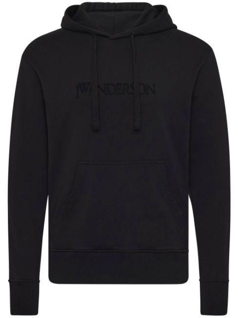 logo-embroidered hoodie by JW ANDERSON