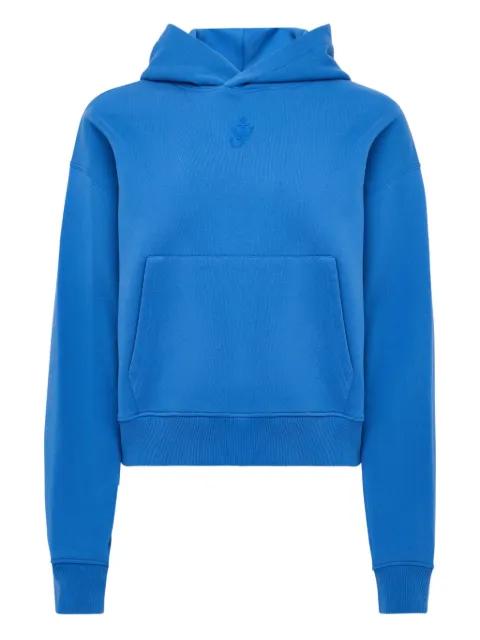 logo-embroidered hoodie by JW ANDERSON