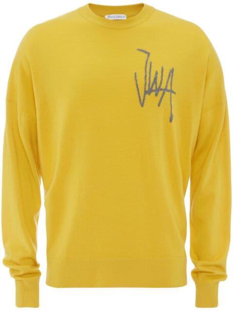 logo-embroidered jumper by JW ANDERSON
