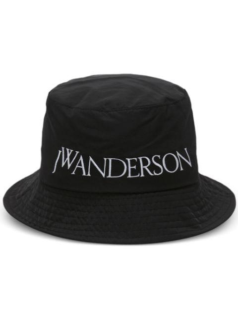 logo-embroidered tonal-stitching bucket hat by JW ANDERSON